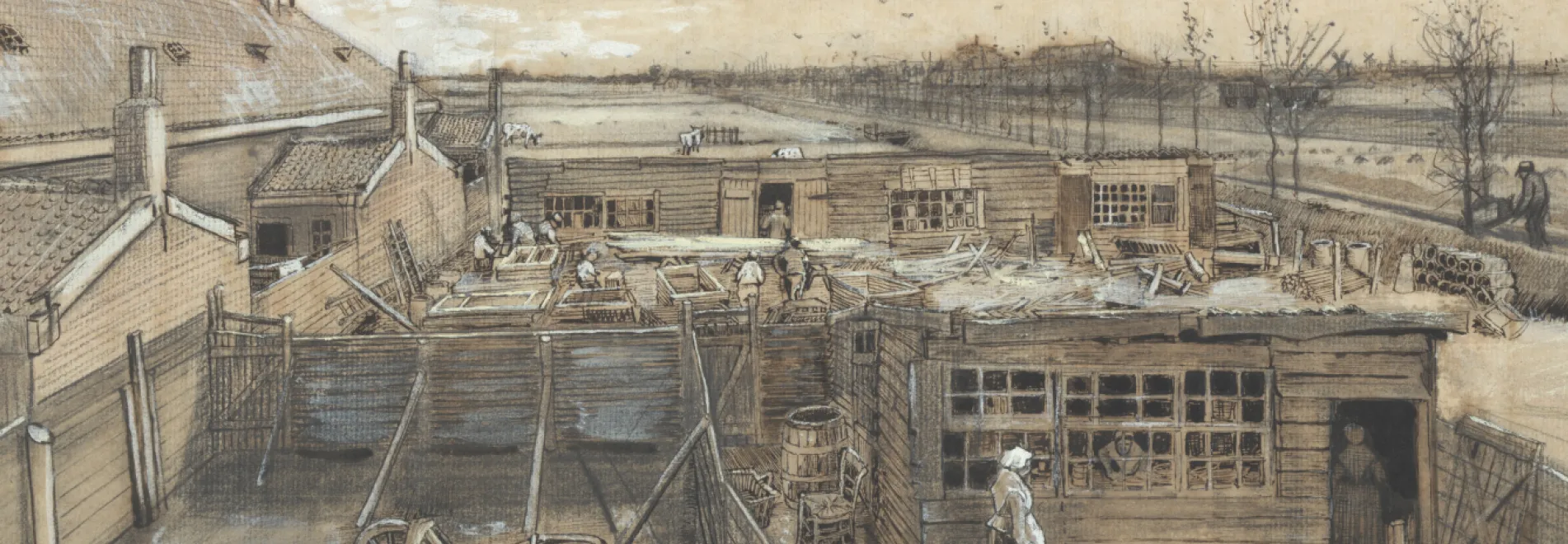 《大工の仕事場と洗濯場》フィンセント・ファン・ゴッホ