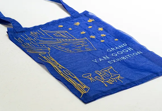 ブリジットタナカコラボ・オーガンジー刺繍バッグ