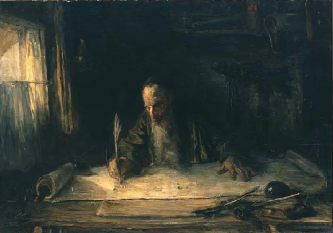 ヨーゼフ・イスラエルス《ユダヤ人の写本筆記者》